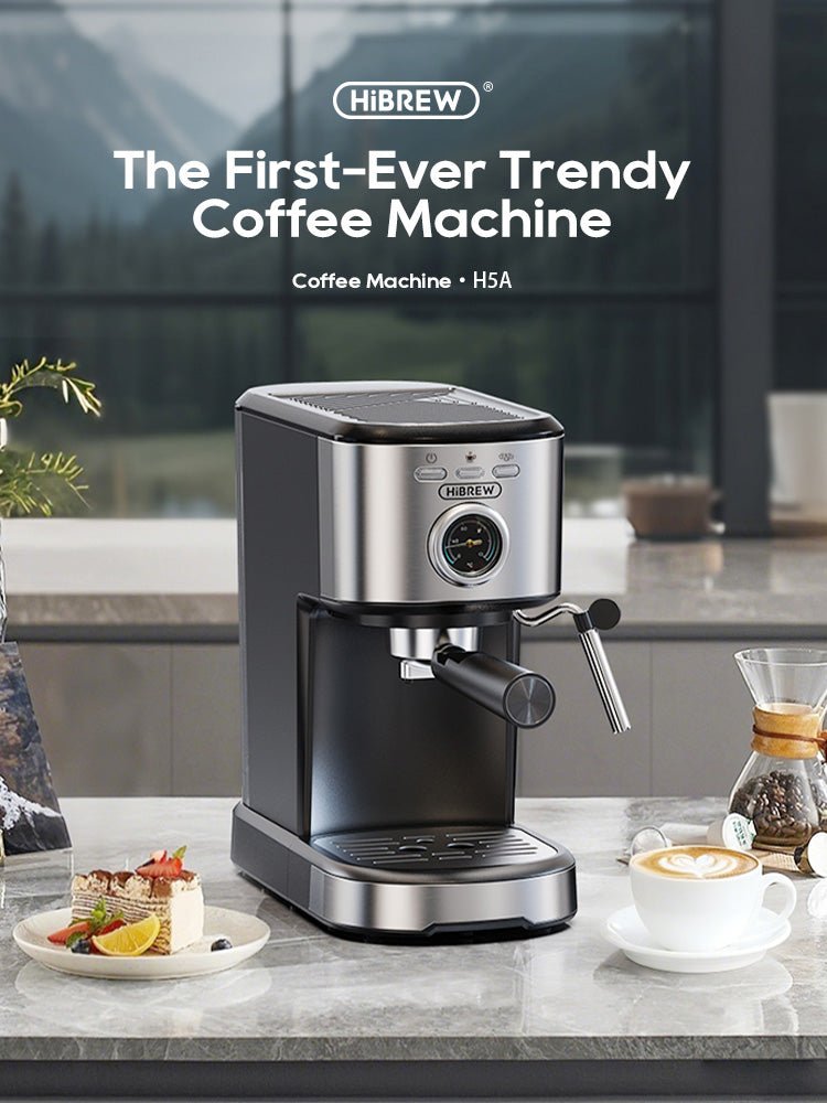 HiBREW Semi Auto Espresso Machine - 20Bar Coffee Maker H5A - Freshmarketz