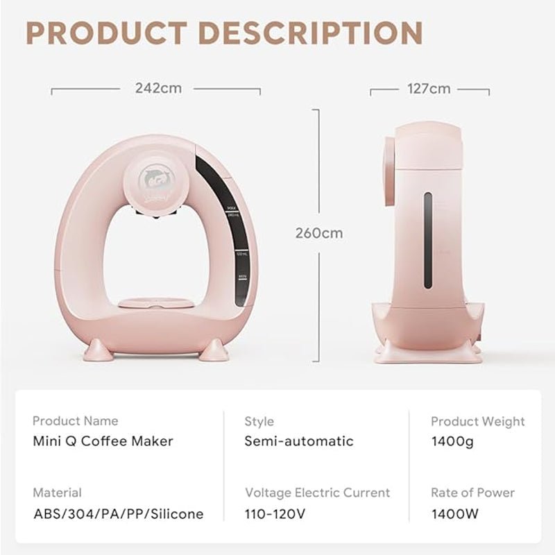 Coffee Maker K Cup & Ground, MINI Q Americano 2 - in - 1 Coffee /Tea Maker - Freshmarketz