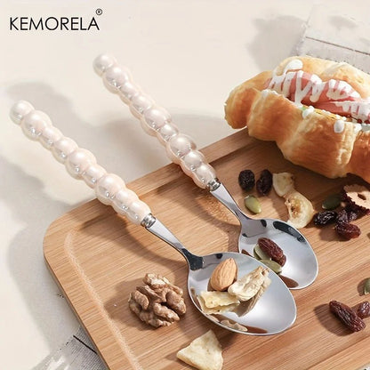 Cutlery Set - 304 Stainless Flatware, Elegant Silver Pearl Design - Freshmarketz