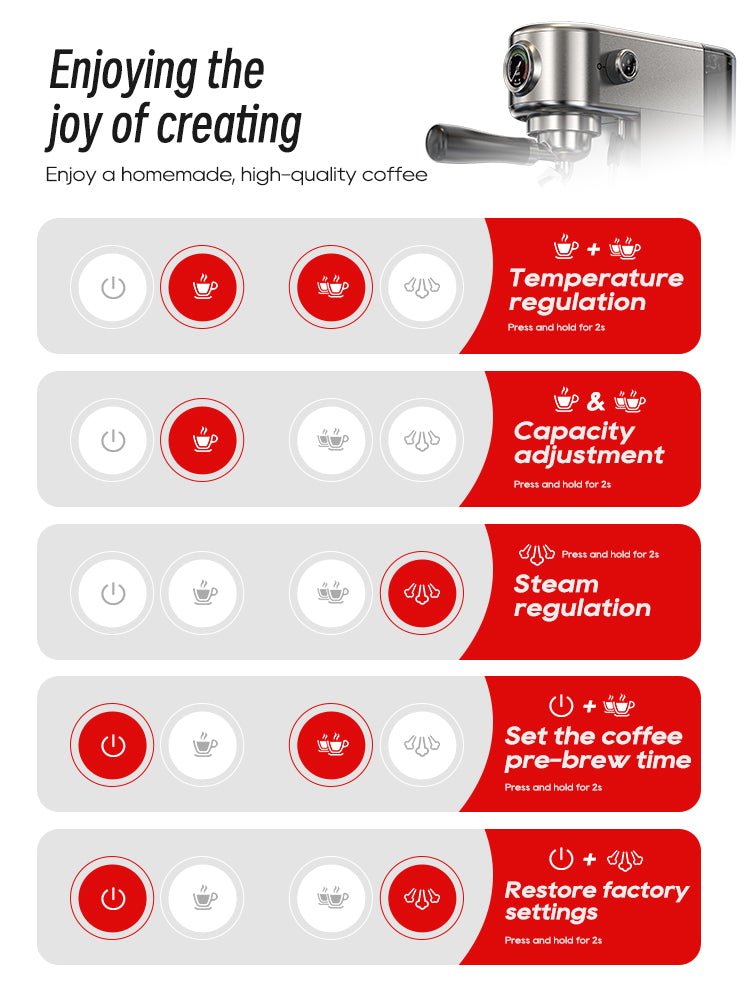 HiBREW 20Bar Espresso Machine: Adjustable Temp, Hot/Cold, Slim Design H10B - Freshmarketz