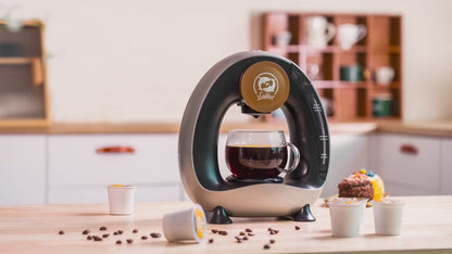 Coffee Maker K Cup & Ground, MINI Q Americano 2-in-1 Coffee /Tea Maker