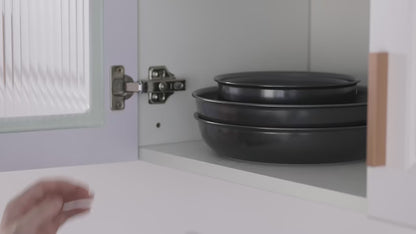 Induction Cookware Set: 13pc Detachable Handles, Nonstick Ceramic, Space-Saving Pots