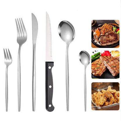 Stainless Steel Silverware Set - 6/24/30/48pcs Cutlery - Freshmarketz